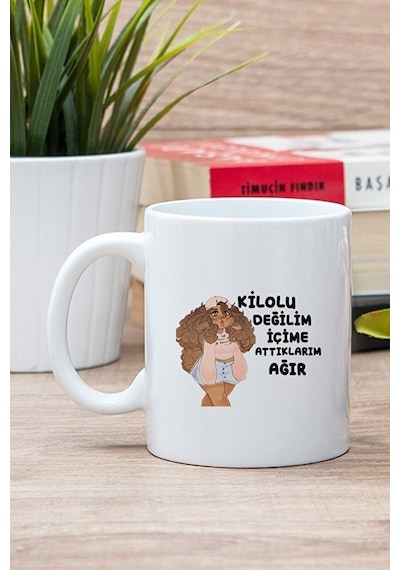 Beyaz Içime Attıklarım Ağır Baskılı Kupa Bardak