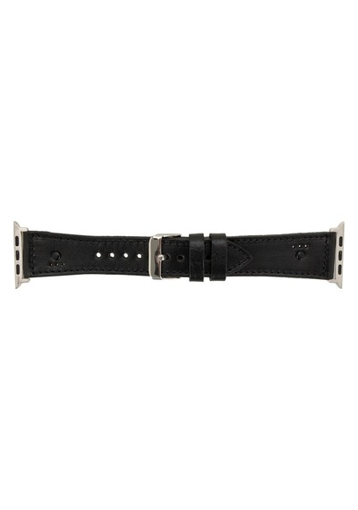 Apple Uyumlu  Watch  Deri Kordon 42-44-45mm Rst1 Siyah