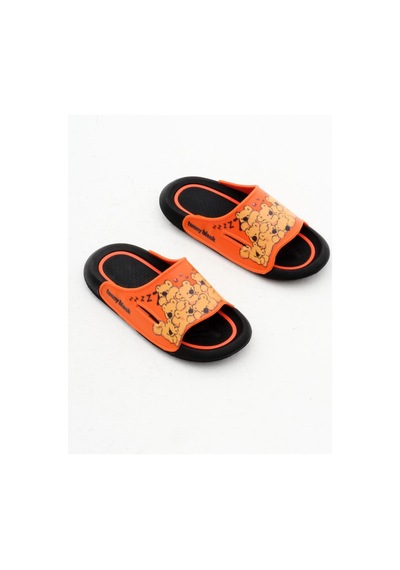 Tonny Black Poli Taban Ayıcık Desenli Çocuk Unisex Oranj Terlik Tbacr895 Oranj