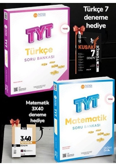 2026 345 Tyt Türkçe Soru Bankası-2026 345 Tyt Matematik Soru Bankası- Tyt Deneme Seti Hediye