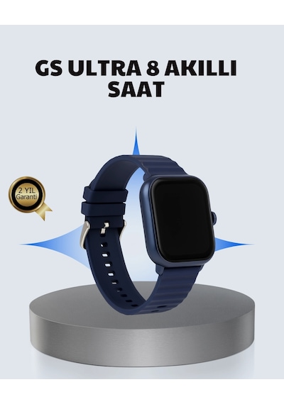 Mey İthalat Akıllı Saat 360 Mah Çoklu Spor Modlu Lacivert Siyah Kordon