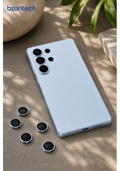 Samsung Galaxy S26 Ultra Uyumlu Kamera Lens Koruyucu Gök Mavisi