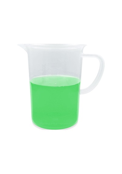 Borox Kulplu Plastik Beher 500 ML Kabartma Dereceli Beaker