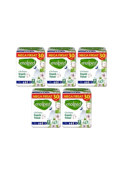 Molped Gece Pure Soft Mega Fırsat Gece Ultra 30'lu 5 Paket