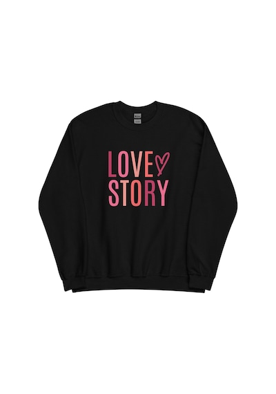 Magors Stıl-x Sevgililer Gününe Özel Love Story Baskılı, Pamuklu, Bisiklet Yaka, Unısex Sweatshırt Siyah Magors Stıl-x Sevgililer Gününe Özel Love Story Baskılı, Pamuklu, Bisiklet Yaka, Unısex Sweatshırt Siyah