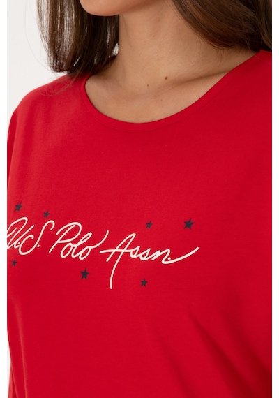 U.s. Polo Assn. Kadın Kırmızı Pijama Takım 50318886-vr030 Kırmızı