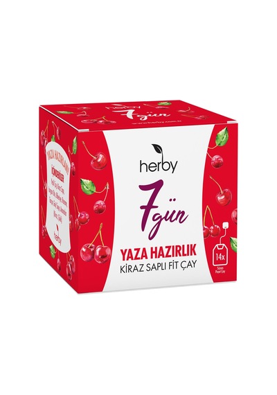 Herby 7 Gün Kiraz Saplı Fit Çay 14'lü 21 G - 7 Adet Tarı