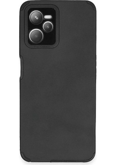 Ilkeshop Newface Realme C35 Kılıf Loop Deri Silikon - Siyah