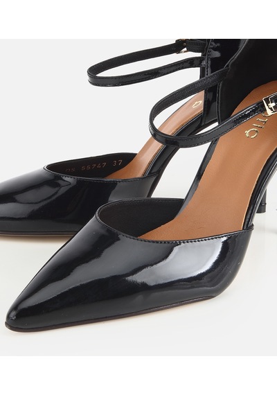 Hotiç Kadın Rugan Deri Siyah Bilekten Bağlamalı Stiletto 01ayh321930a100 01ayh321930a100 Siyah