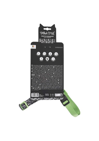 M-pets Urban Style Black/white Norwegıan Köpek Göğüs Tasması L Çok Renkli