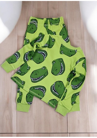 Sea Bubbles Trex Çocuk Pijama Takımı Yeşil