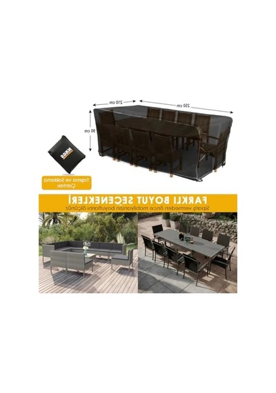 Su Geçirmez Ve Nefes Alabilen Bahçe Mobilyası Örtüsü - 250x210x90 Cm Acı Kahverengi