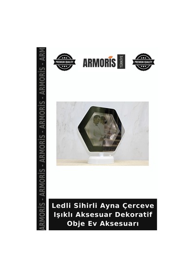 Ledli Sihirli Ayna Çerceve Işıklı Aksesuar Dekoratif Obje Ev Aksesuarı Çok Renkli