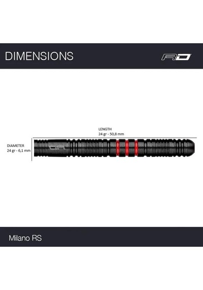 Red Dragon Milano Rs 0.4 % 90 Tungsten Çelik Uçlu Dart Oku