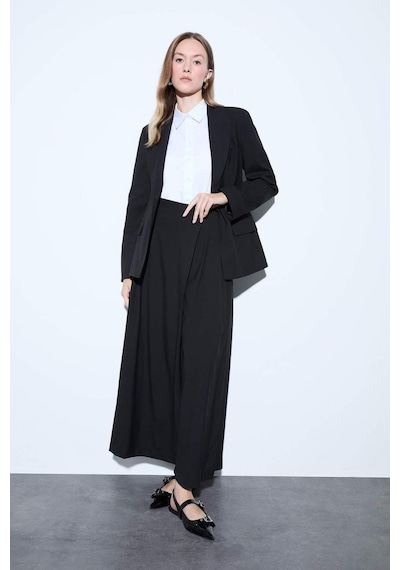 Defacto Regular Fit Ceket Yaka Blazer Ceket G1305ax25aubk27 Siyah