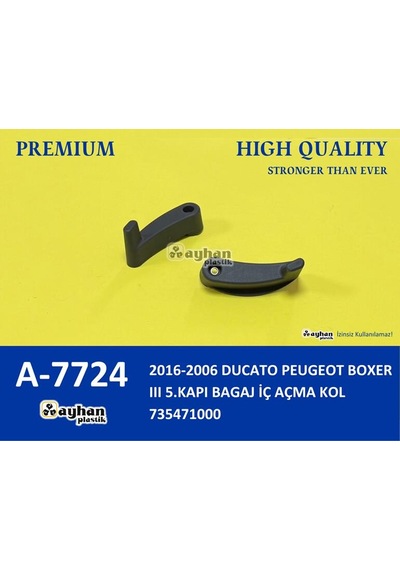 Ayhan A7724 2016-2006 Ducato Peugeot Boxer Iıı Bagaj Bagaj İç Açma Kolu 735471000 -