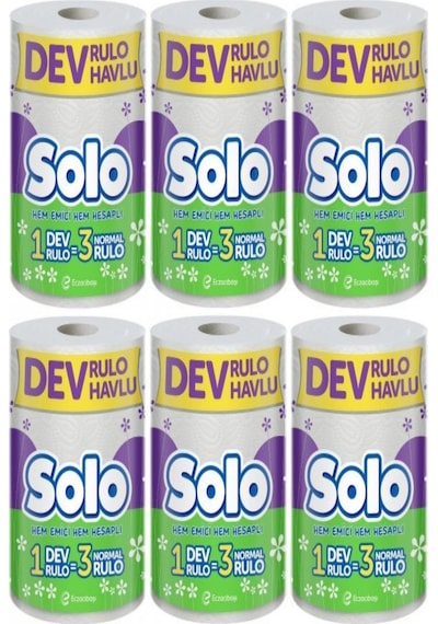 Solo Dev Havlu 6 Rulo Dev Havlu
