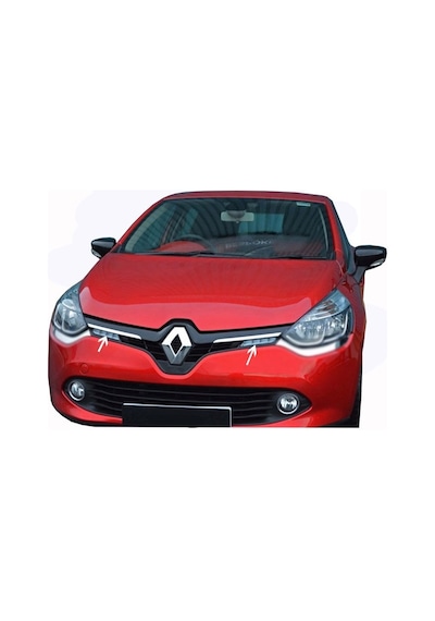 Renault Clio 4 Hb Krom Ön Panjur 2 Parça 2012 ve Üzeri (00) (ŞüsCarOto Aksesuar)