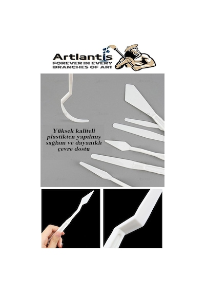 Godeli Plastik Resim Paleti 5 Li Plastik Spatula Resim Fırçası 1 Paket Ressam Paketi Sanatsal Esnek Plastik Palet Bıçağı