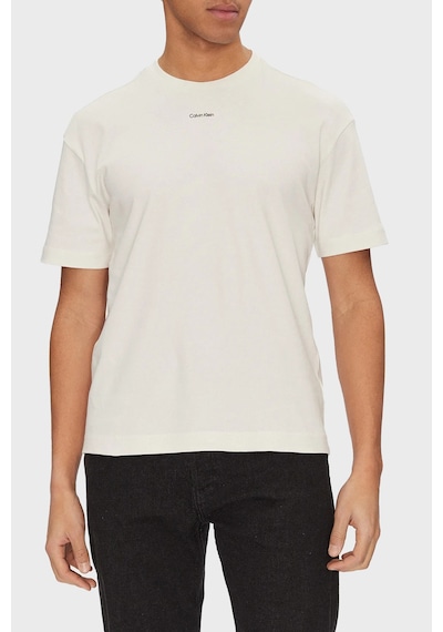 Calvin Klein Erkek T Shirt K10k112487 Yas Beyaz Beyaz