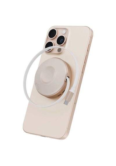 Energea Magduo Arc 2in1 80cm Dahili Kablolu 15w Telefon Saat Hızlı Şarj Standı - Gold