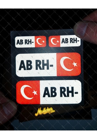Bay Etiket Bt08 Reflektif Ab Rh Negatif () Kan Grubu Sticker Seti