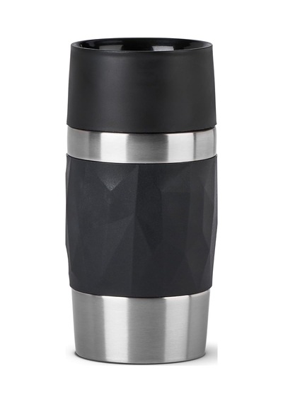 Tefal Travel Mug Compact Termos - Siyah - 0,3 Litre Açık Beyaz