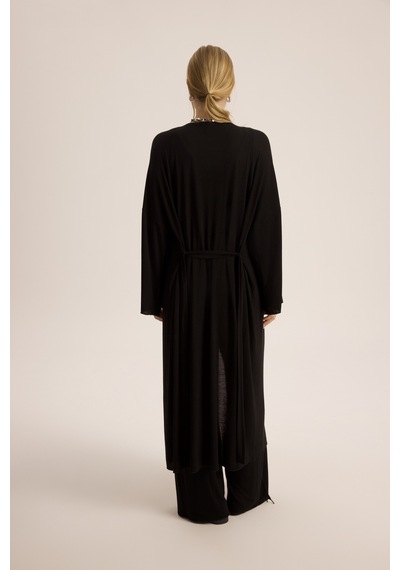 Mai Studios Co. Raina Siyah Kimono Basic Üçlü Takım Siyah