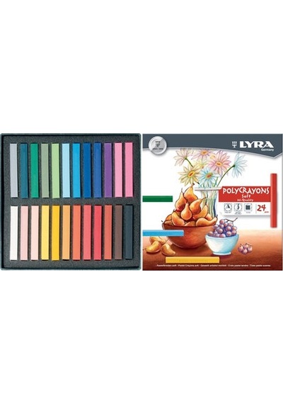 Lyra Polycrayons Soft - Toz Pastel 24 Renk