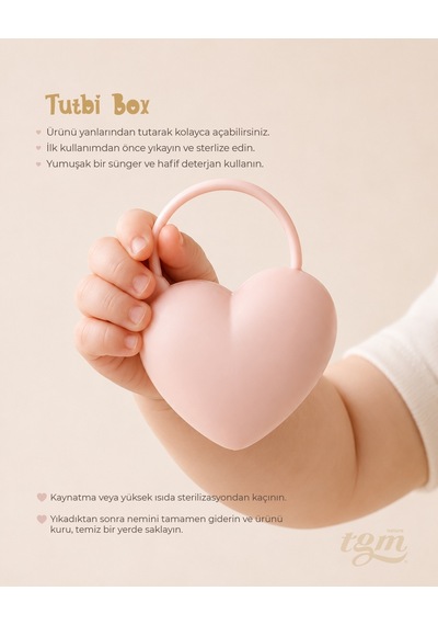 Tgm Baby Tutbi Box Kalpli Emzik Kutusu Açık Pembe