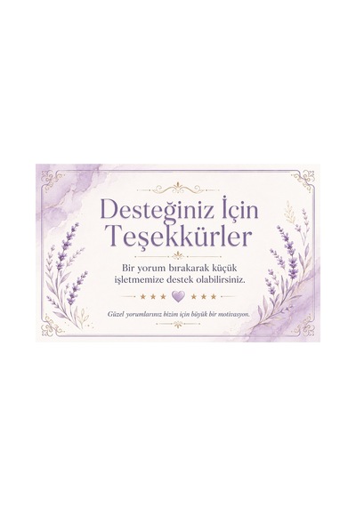 3d Görünümlü Premium Teşekkür Kartları Seti Zarif Çiçek Ve Altın Detaylı Tasarımlar - Mor - 039