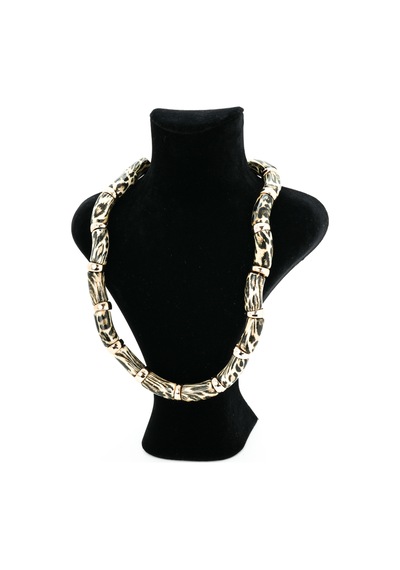 Biem Kemik Leopar Kolye Gold/gümüş