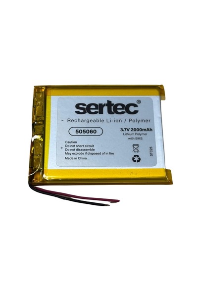 Sertec 505060 3.7v 2000 Mah Li-polymer Pil Devreli/1.5a Crchmgo