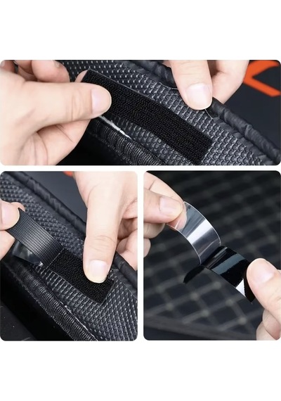 Araç Ev Ofis Çok Amaçlı Kaydırmaz Çift Taraflı Cırt Velcro Bant 16 Lı Set 23x70mm Siyah Diğer