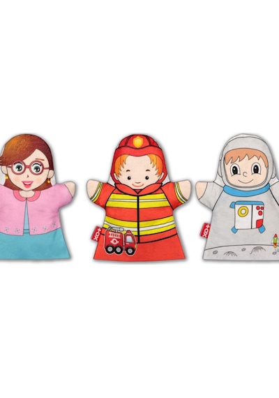6 Parça Tox Meslekler El Kukla Set , Eğitici Oyuncak