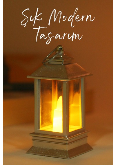 3 Adet Led Mum Mini Dörtgen Tip Pil Dahil Dumansız Alev Ledli Yapay Dekoratif Mum Işığı Gümüş Pt434 Gümüş