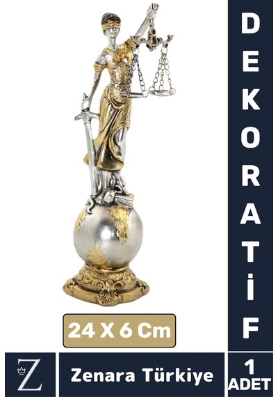 Premium Yüksek Kaliteli Şık Dekoratif Hediyelik Özel Gün Biblo Koleksiyon Polyester Adalet Figürü