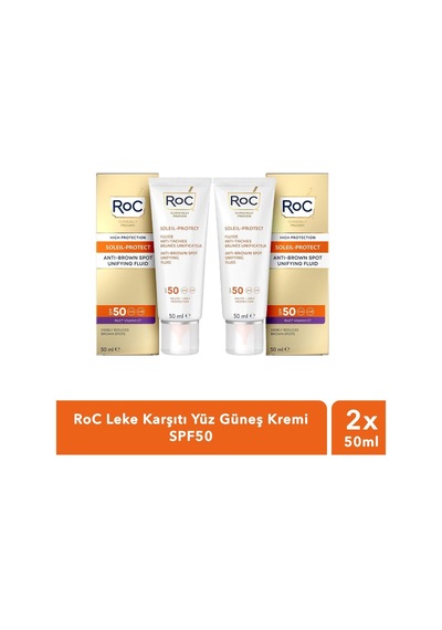Leke Karşıtı Yüz Güneş Kremi Spf50 50 Ml X2
