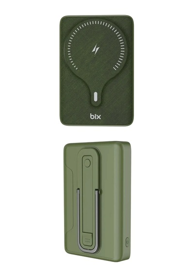 Exenar - Yeşil - 10000mah Standlı Pd20w Type-c - Usb-a Scp22.5w - 15w Kablosuz Hızlı Şarj Led Göstergeli Powerbank Haki Yeşil Exenar - Yeşil - 10000mah Standlı Pd20w Type-c - Usb-a Scp22.5w - 15w Kablosuz Hızlı Şarj Led Göstergeli Powerbank Haki Yeşil
