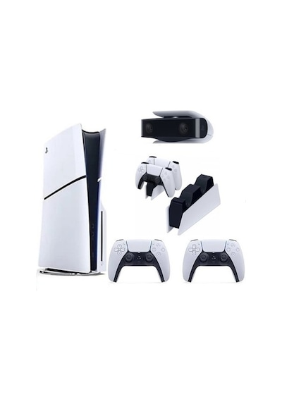 Sony Playstation 5 Slim CD'Lİ Edition + 2 Dualsense + Şarj İstasyonu + PS5 Kamera Oyun Konsolu (İthalatçı Garantili)