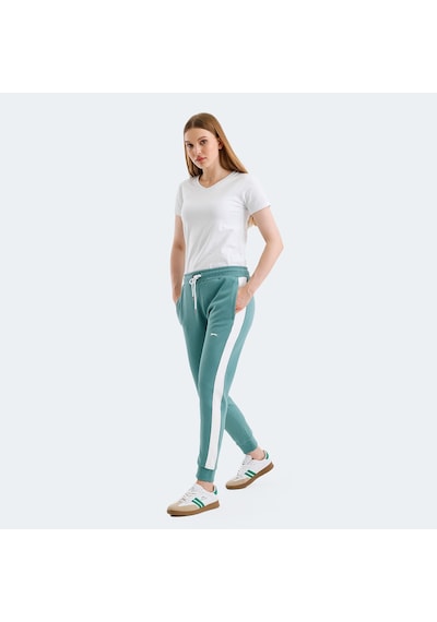 Slazenger VEVA Kadın Cepli Yeşil Eşofman Altı