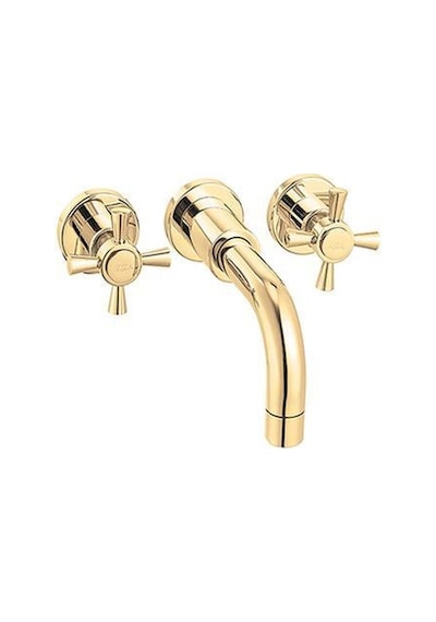 Eca Quadrille Aplike Lavabo Bataryası Altın 4932
