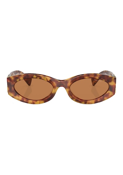 MIU MIU  11WS 4BW-2Z1 54  Kadın Kahverengi Oval Çerçeve Güneş Gözlüğü - 54