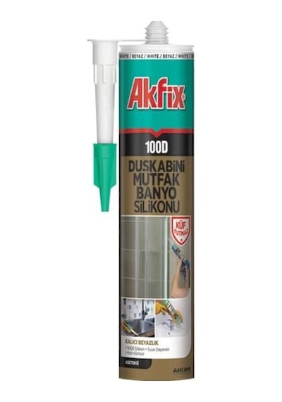 Akfix Duşakabin Silikonu Beyaz 310 Ml