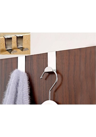Pratik Kapı Arkası Metal Askı 2 Adet 4 Cm - 2 Cm Beyaz Diğer