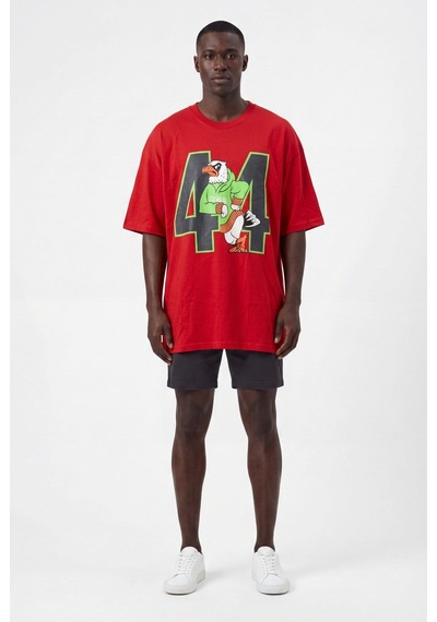 Blow Up Future Gen 44 Kırmızı Oversize Erkek T-shirt 141433 SİYAH