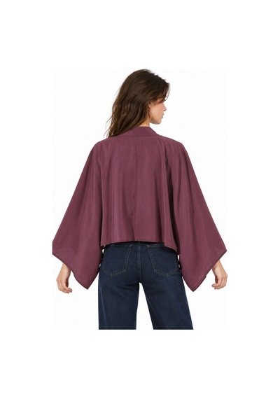 Hiccup Busem Kadın Kimono Bordo - Kırmızı