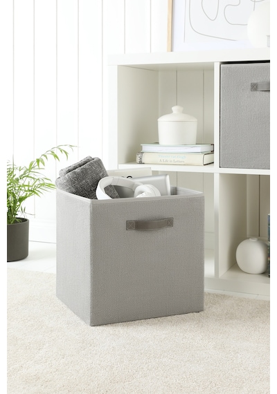Ocean Home Textile 2'li Gri Renk Jüt Kutu Set 33x30x33 cm