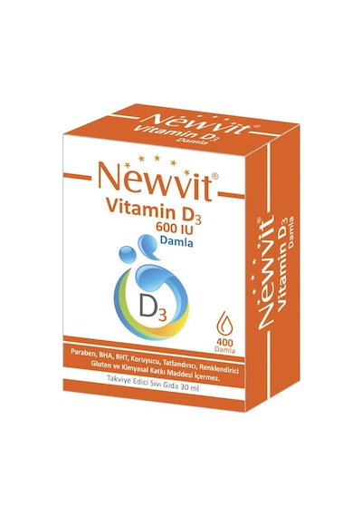 Newvit Vit D3 600 Iu Damla 30 Ml 8682125462134