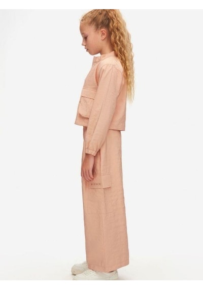 Nk Kids Kız Çocuk Rose Düğmeli Ceket-15552 Pudra